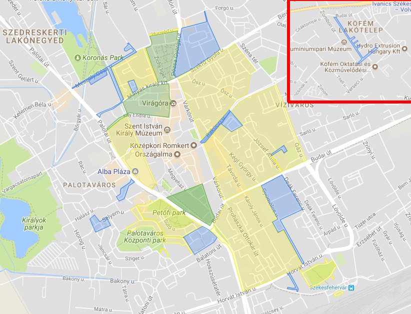 székesfehérvár felsőváros térkép Székesfehérvár Felsőváros Térkép